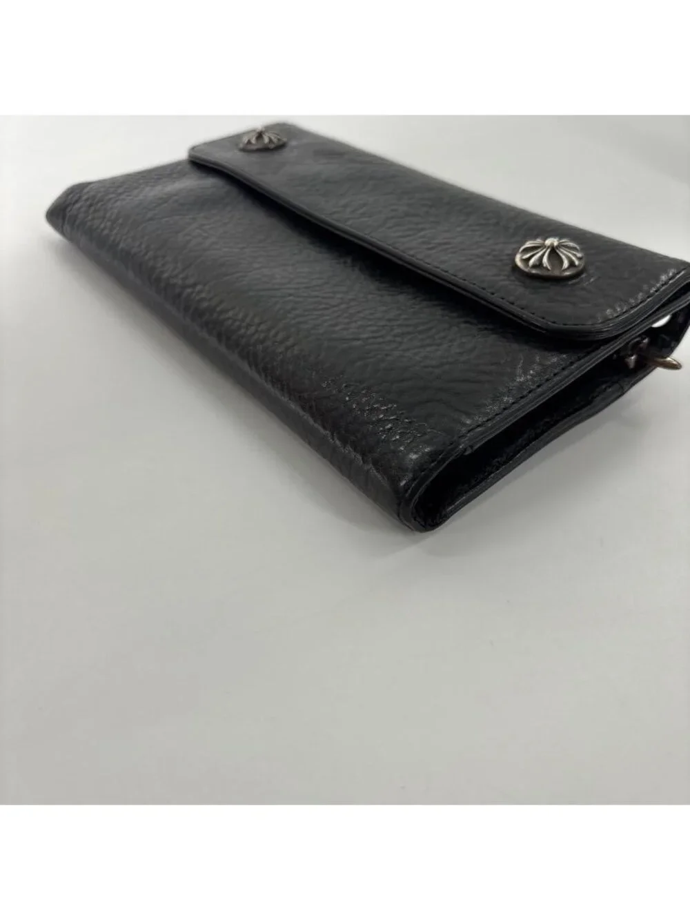 Chrome Hearts Super Wave Cross Ball Wallet Black